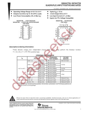 SN74HCT08NSR datasheet  